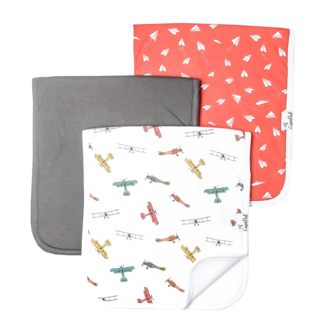 Copper Pearl Ace Burp Cloth 3 Pack