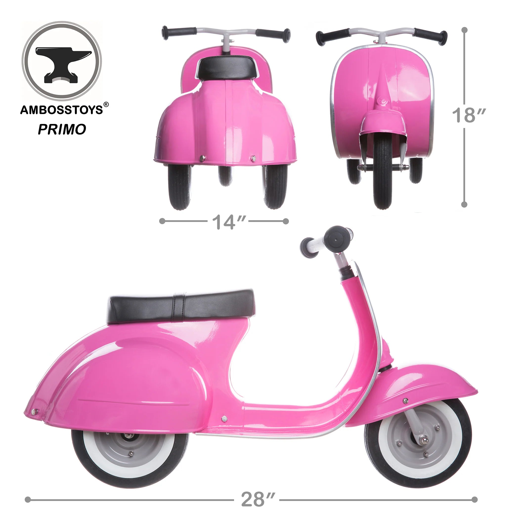 PRIMO Ride-On Toy Classic - Pink