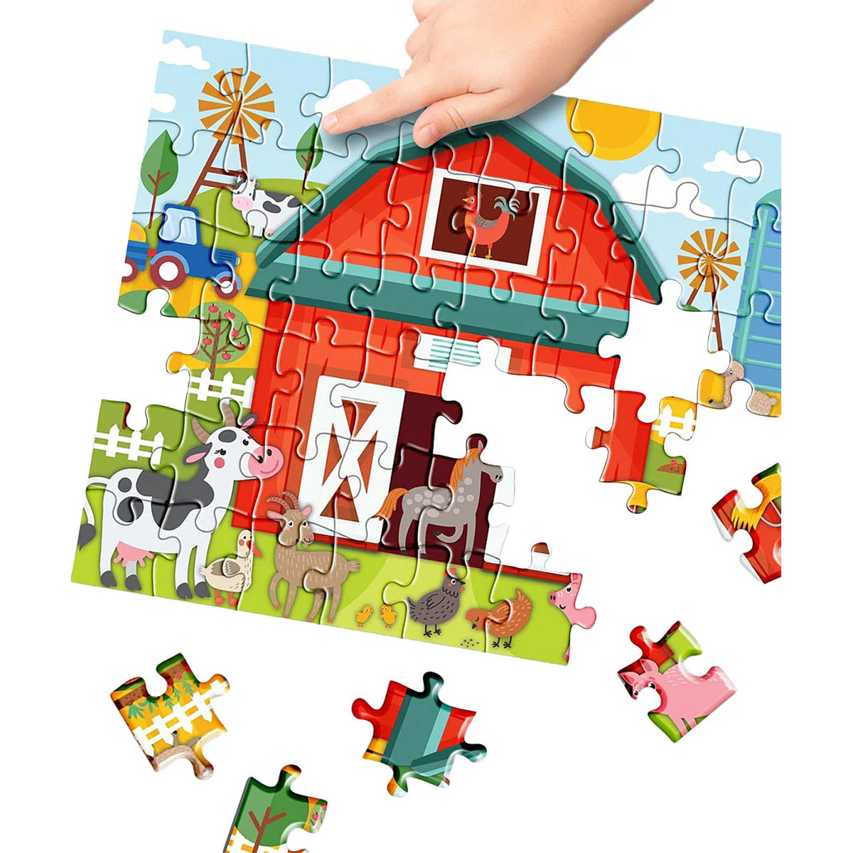 Farm Friends 48 Piece Shaped Building Puzzle