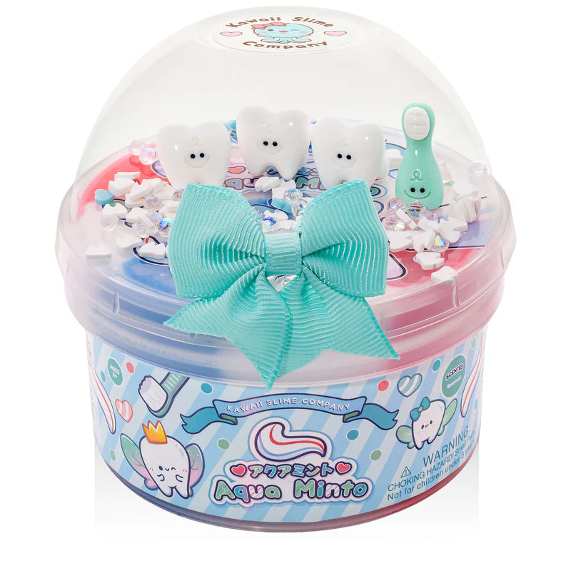 Kawaii Slime - Aqua Minto Glossy Cloud Creme Signature Dome Slime