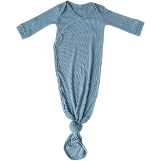 Copper Pearl Atlantic Rib Knit Knotted Gown & Top Knot Hat