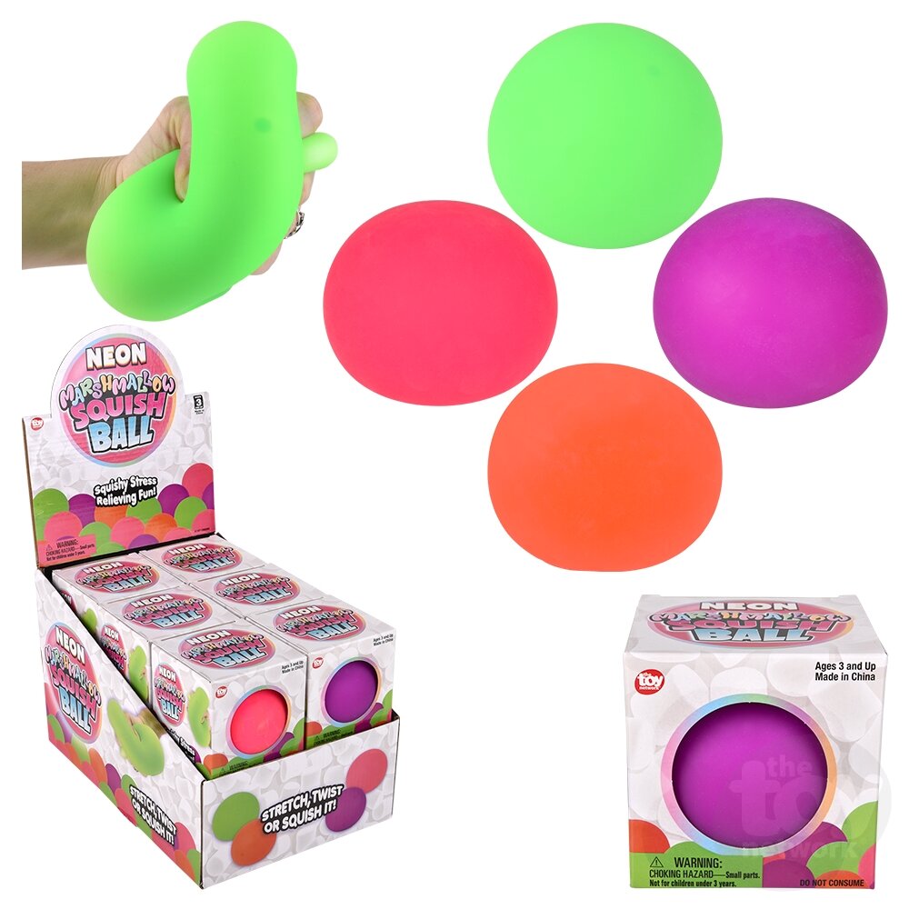 3.5" Marshmallow Neon Squishy Ball