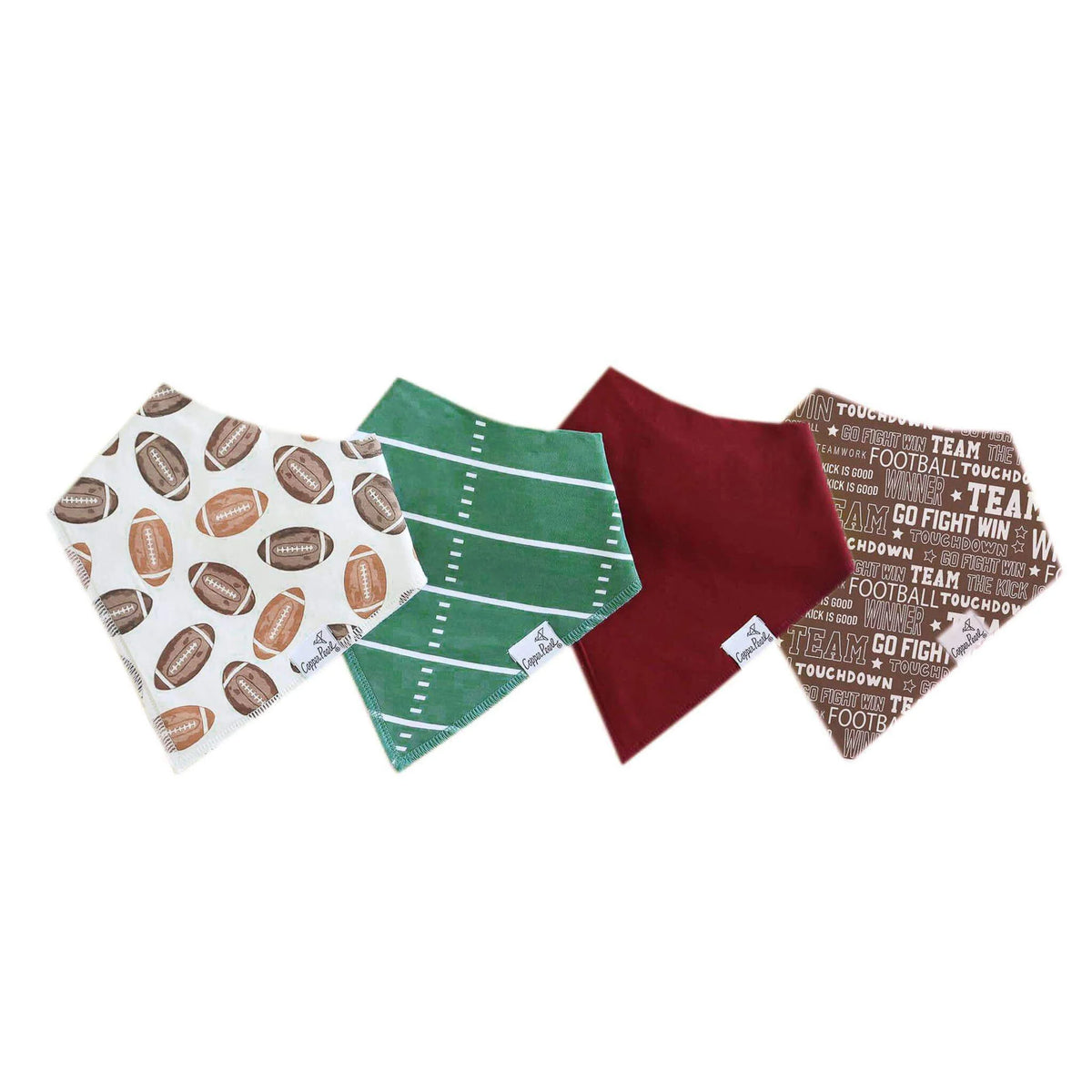 Copper Pearl Blitz Set of 4 Bandana Bibs