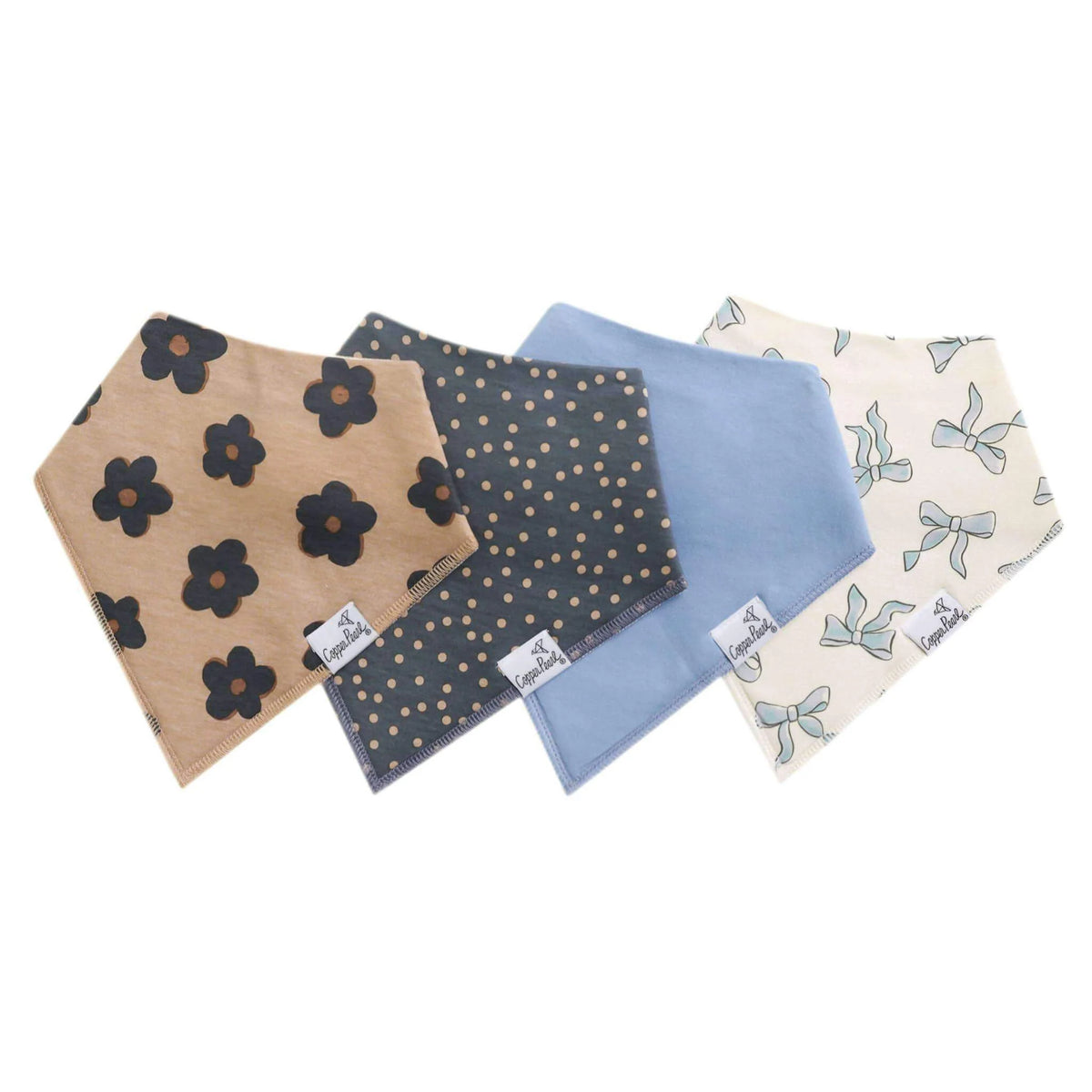 Copper Pearl Gemma Set of 4 Bandana Bibs