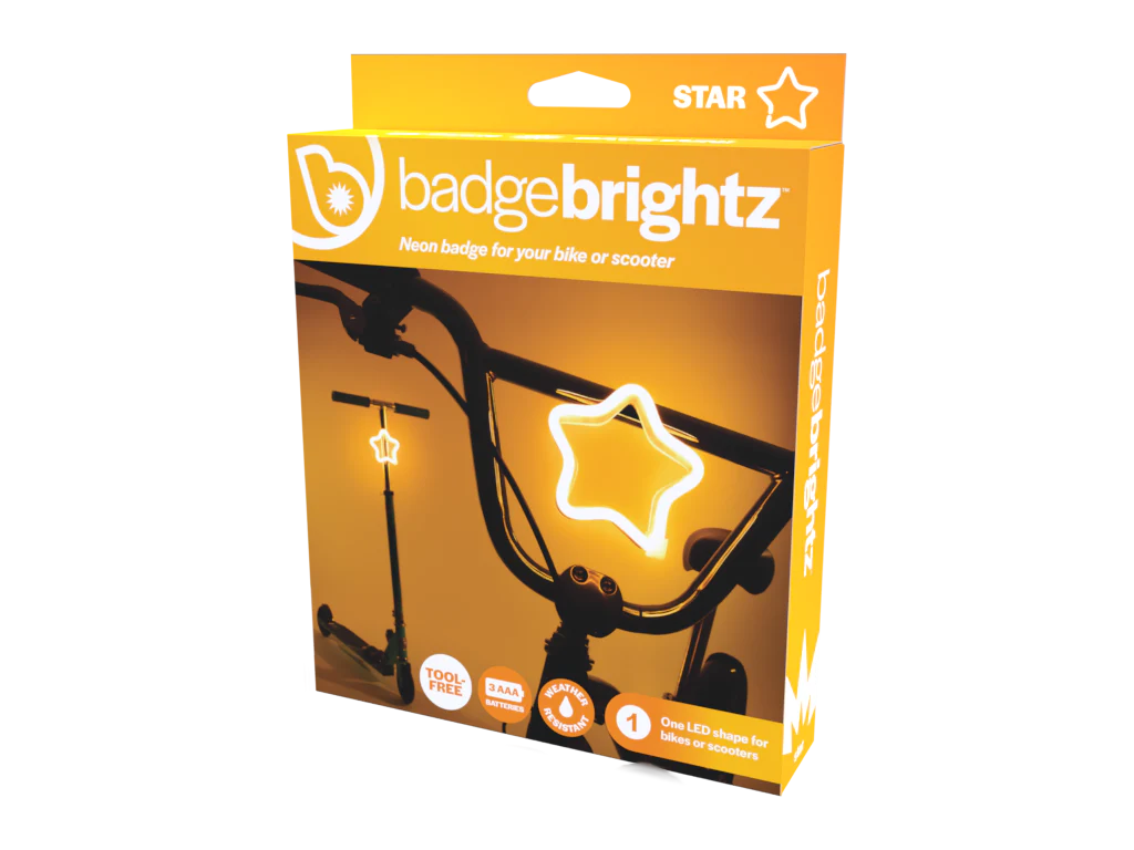Badge Brightz Star Shape Scooter or Bike Light