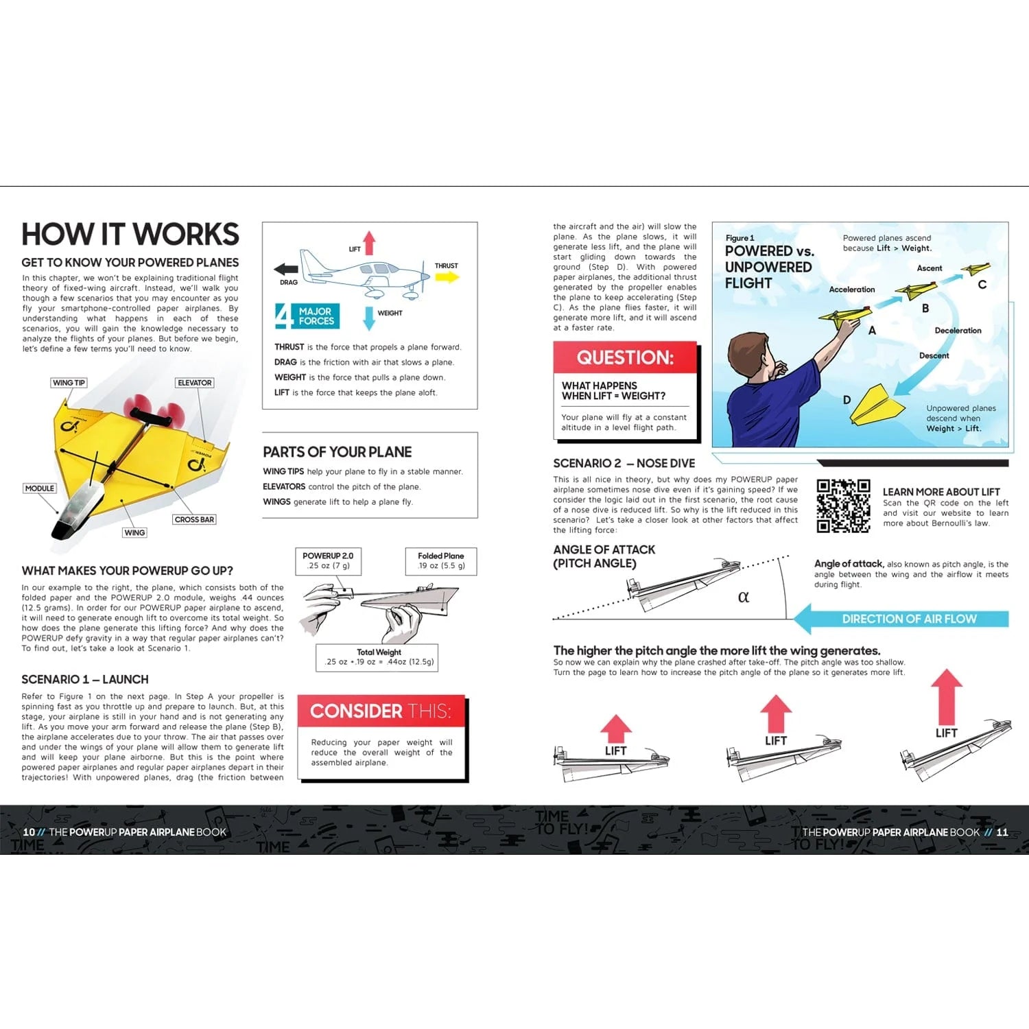 POWERUP Paper Airplane Book