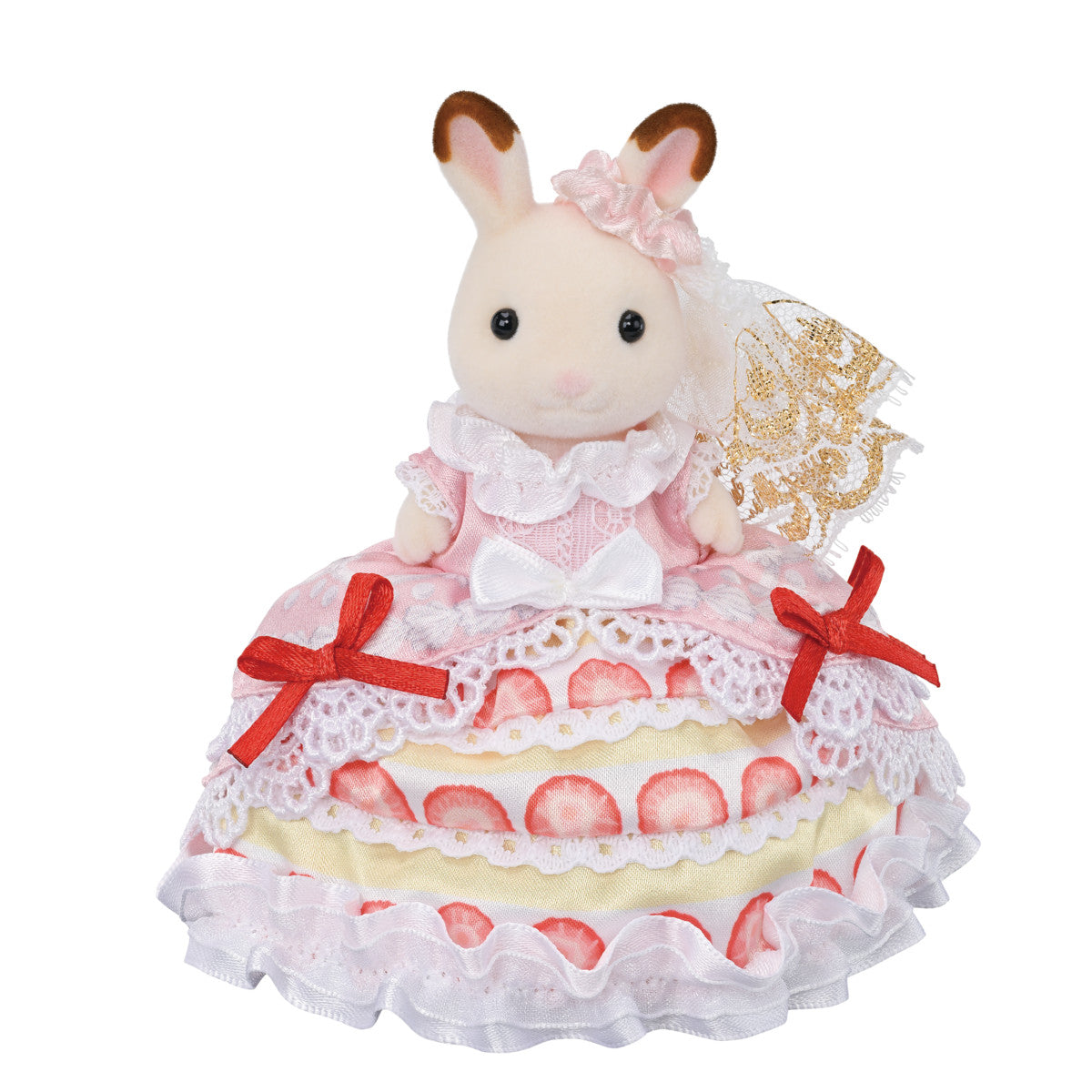 Calico Critters Freya's Birthday Celebration Strawberry Cake Dress