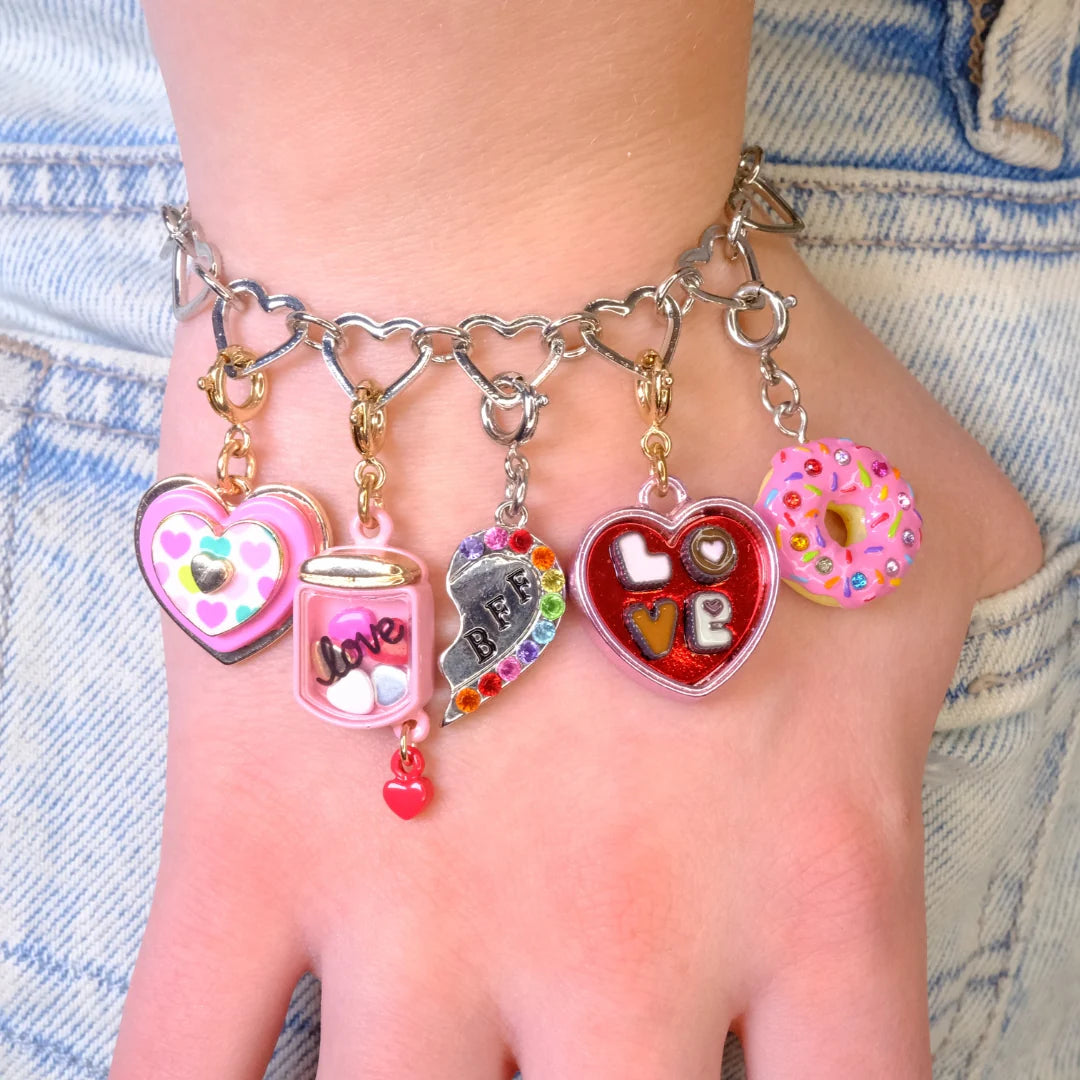 Charm It! Silver Heart Chain Bracelet