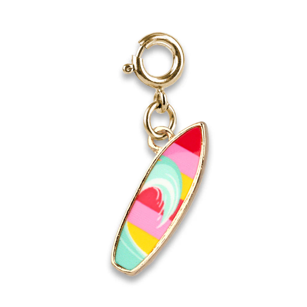 CHARM IT! Gold Rebel Girls Surfboard Charm