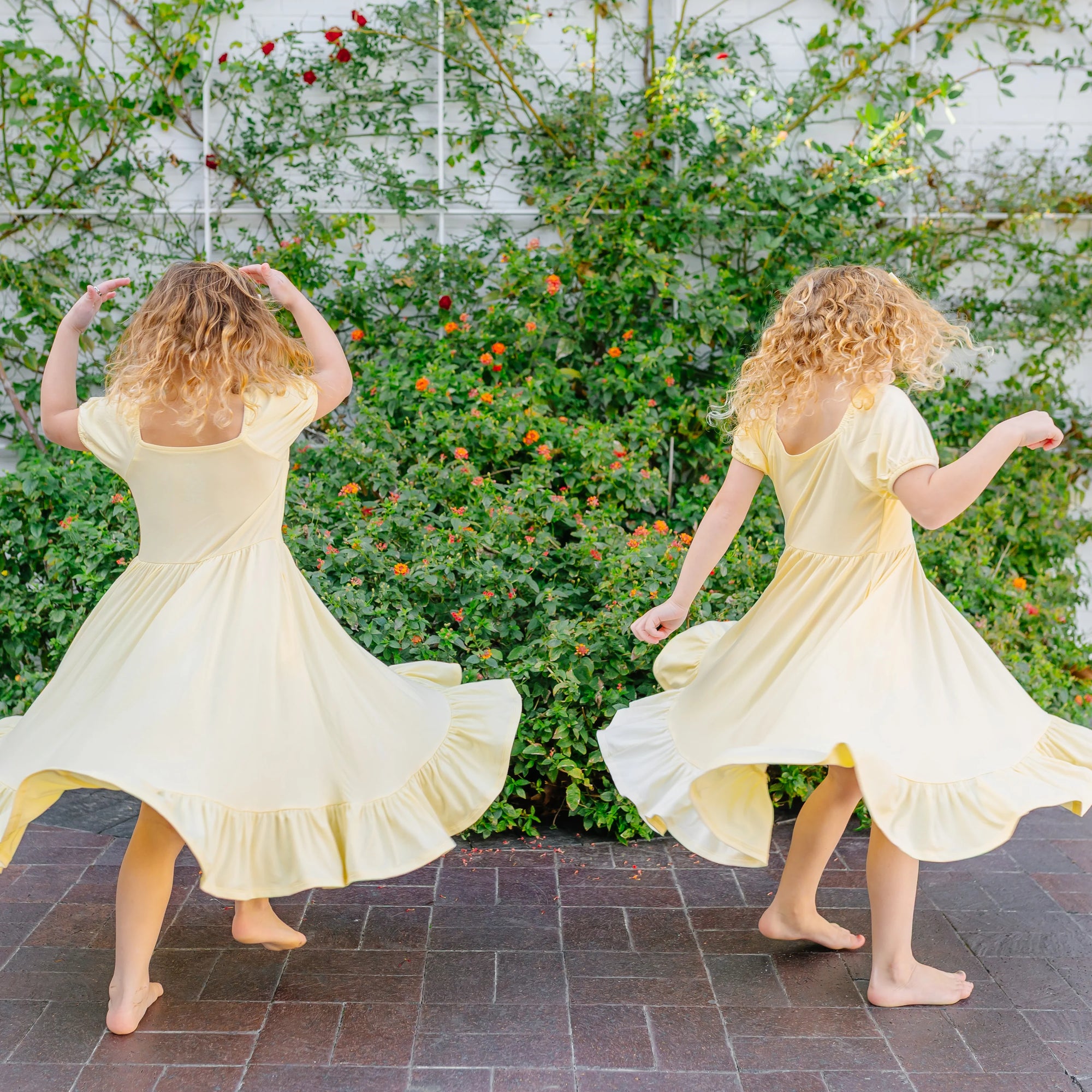 Kyte Baby Puff Sleeve Twirl Dress in Chamomile