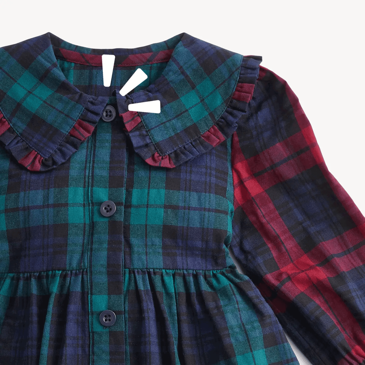 Magnetic Me Plaid Flannel Magnetic Girls Romper