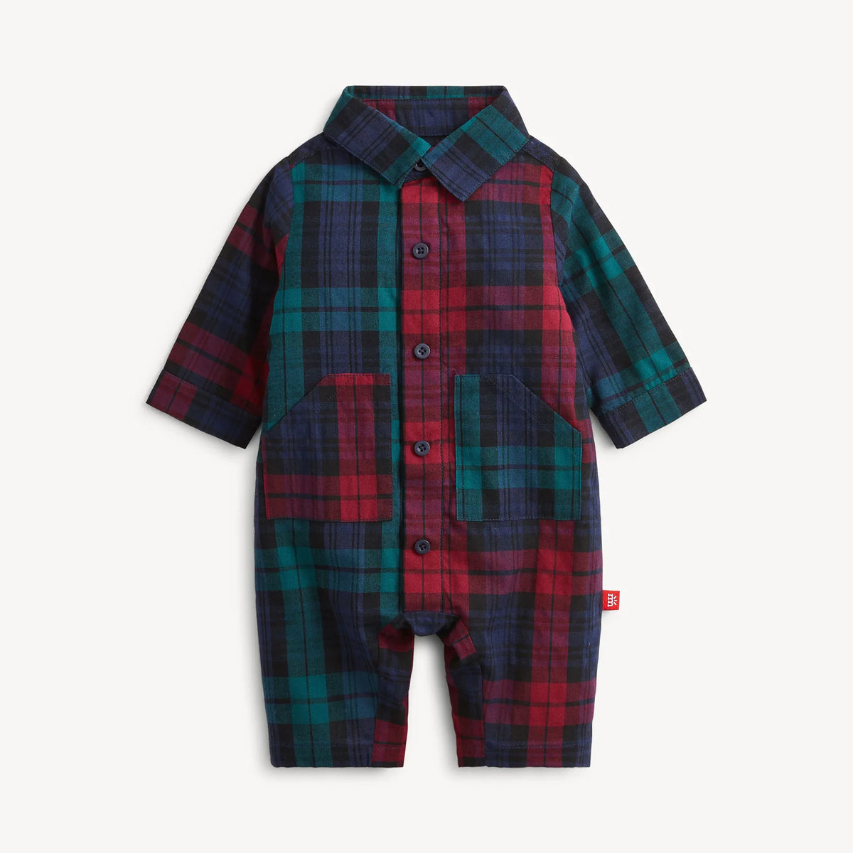 Magnetic Me Plaid Flannel Magnetic Boys Romper