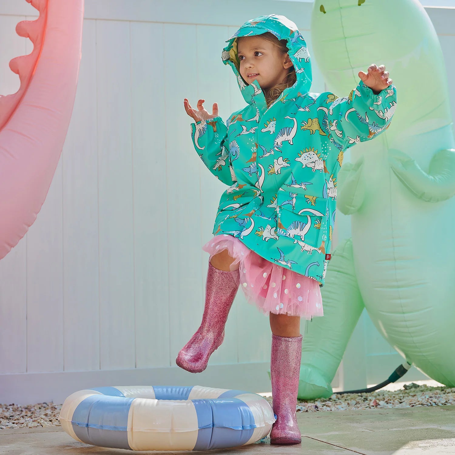Magnetic Me All Over Dino Color Changing Raincoat