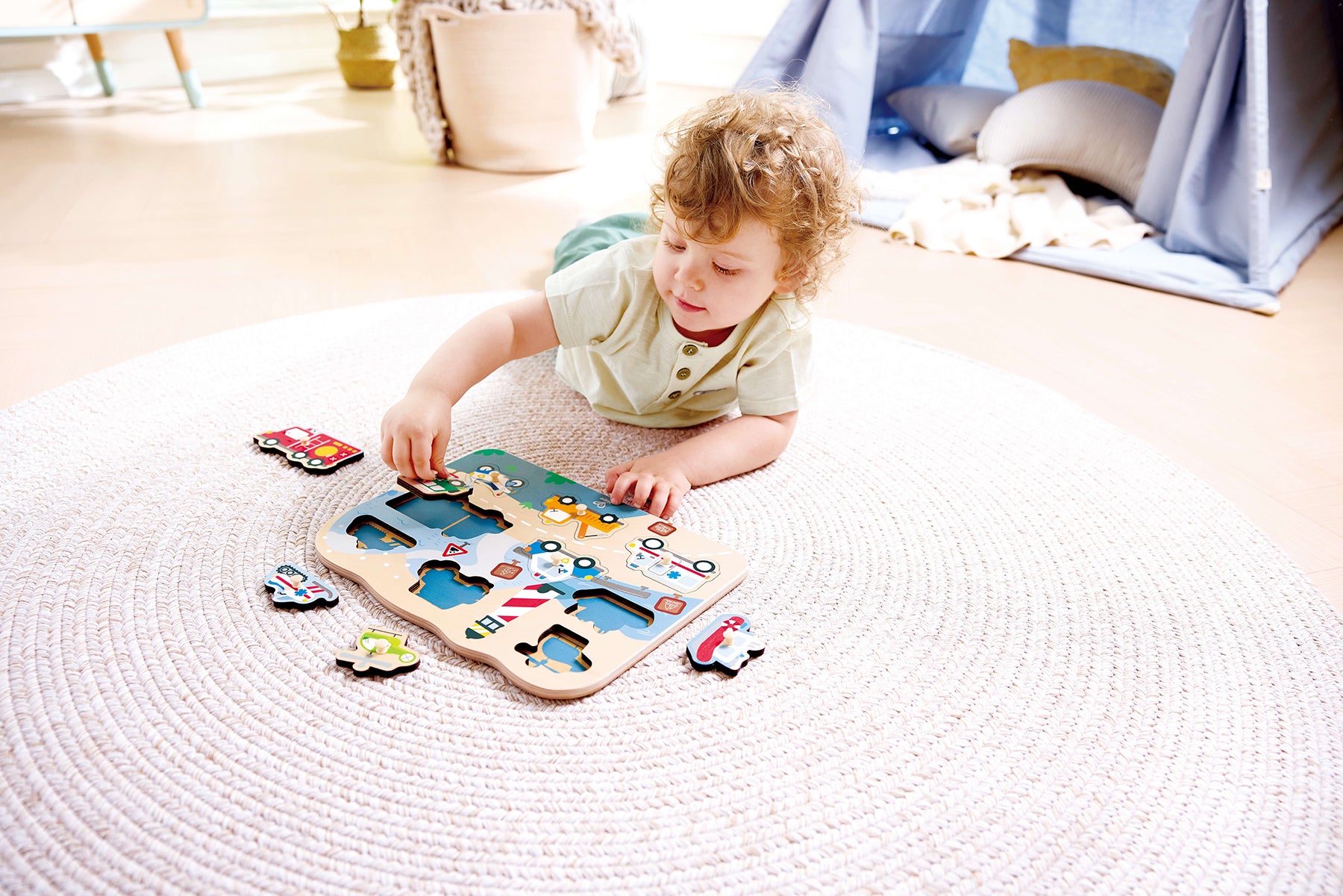 Hape Emergency Vehicles Peg Puzzle - NEW for 2026