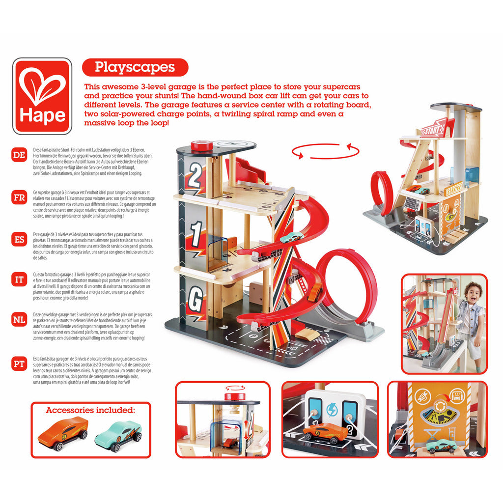 Hape Gearhead Stunt Garage