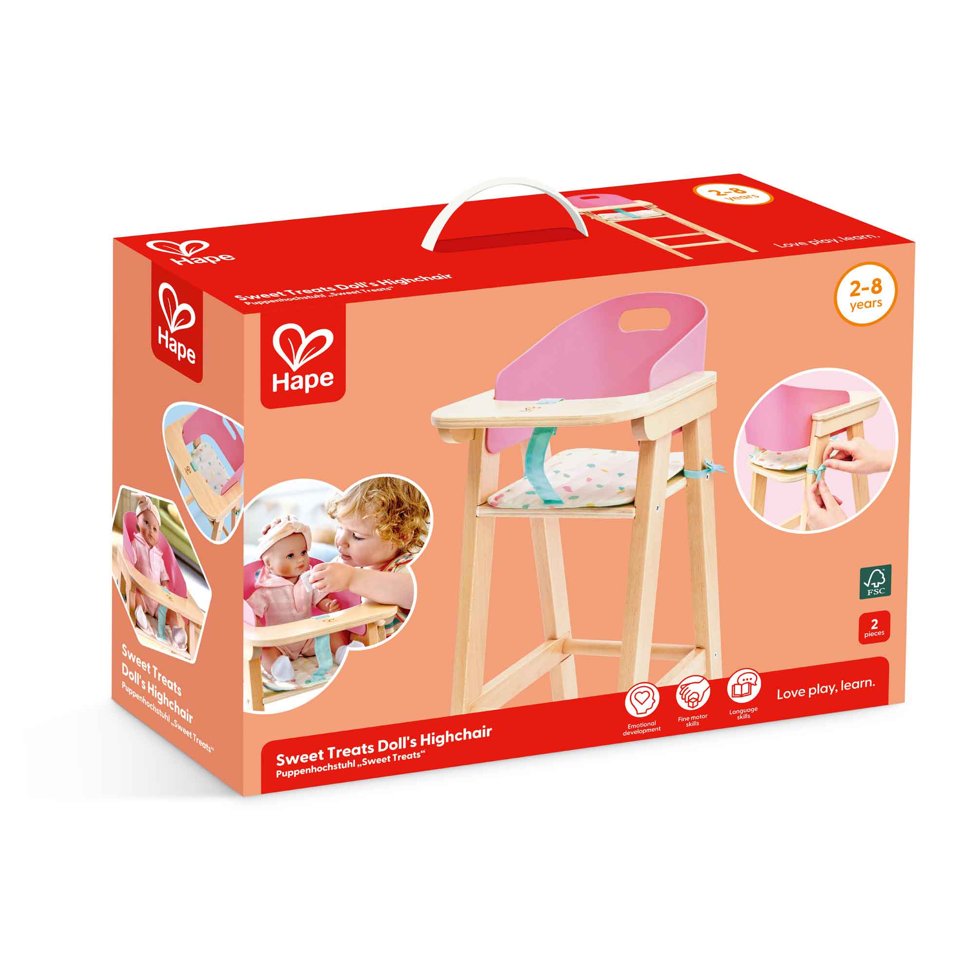 Hape Sweet Treats Doll Highchair