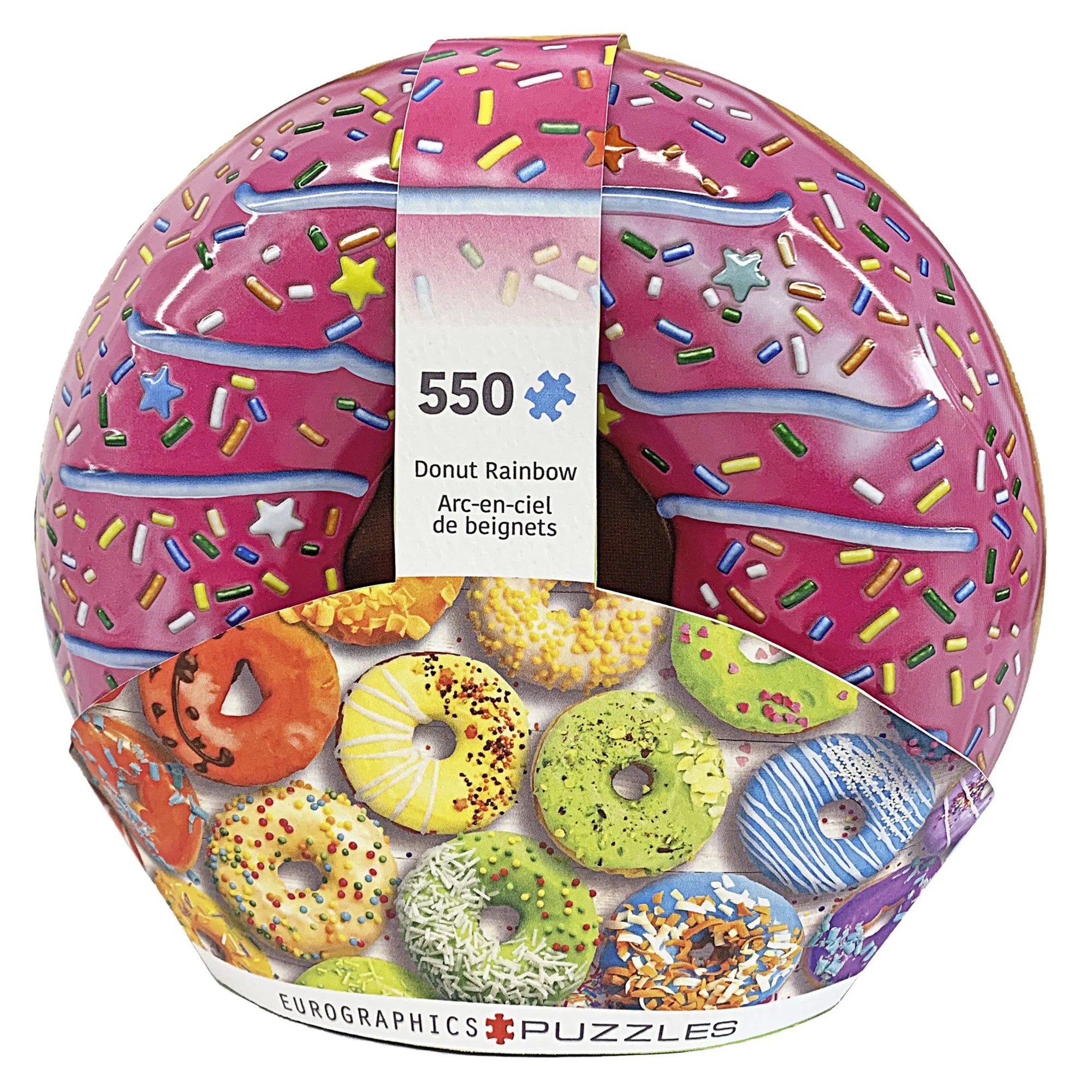Eurographics Donut Rainbow 550 Piece Puzzle in Tin