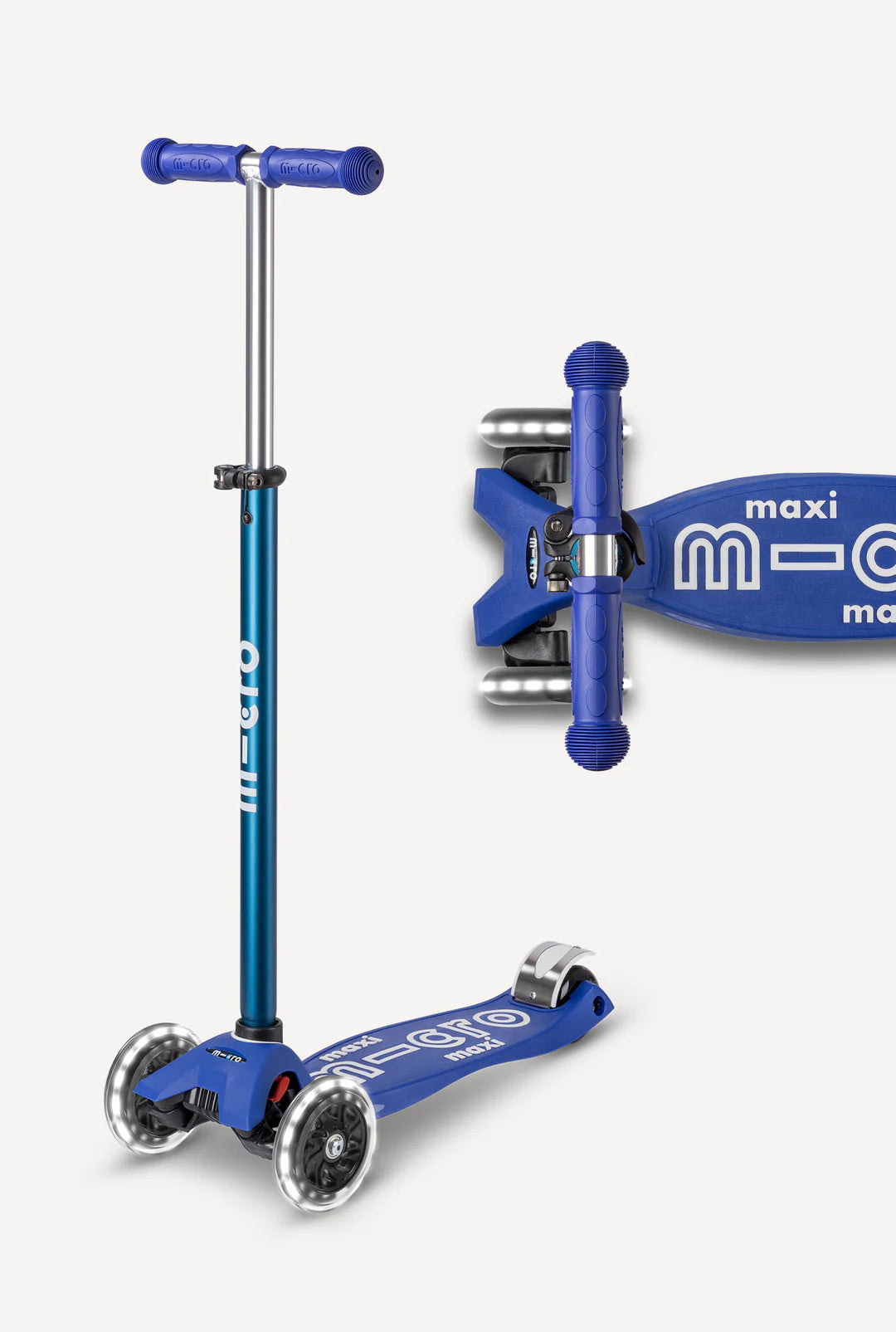 Micro Maxi Deluxe LED Scooter - Aqua - Ages 5-12