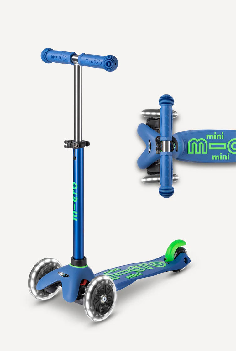 Micro Mini Deluxe LED Scooter - Crystal Blue - Ages 2-5