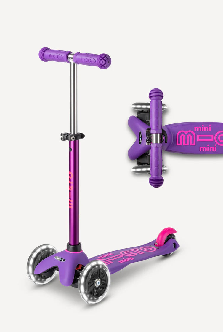 Micro Mini Deluxe LED Scooter - Purple/Pink - Ages 2-5