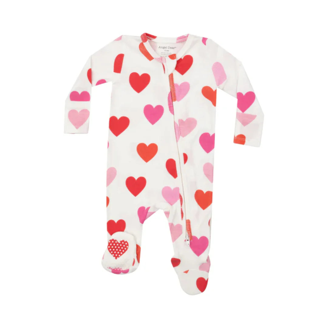 Angel Dear Big Hearts Zippered Romper