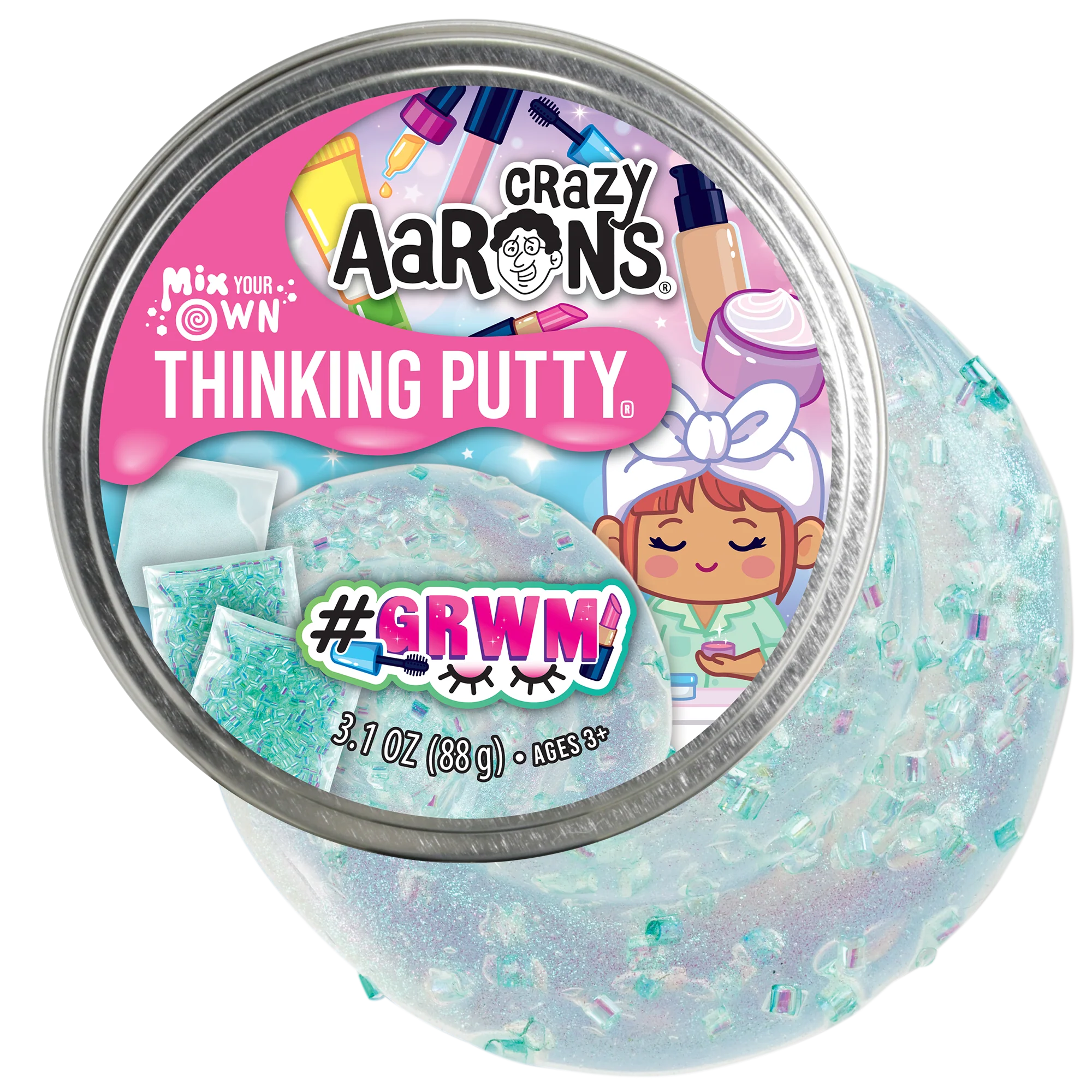 Crazy Aaron's Thinking Putty - GRWM Mix It 4" Tin