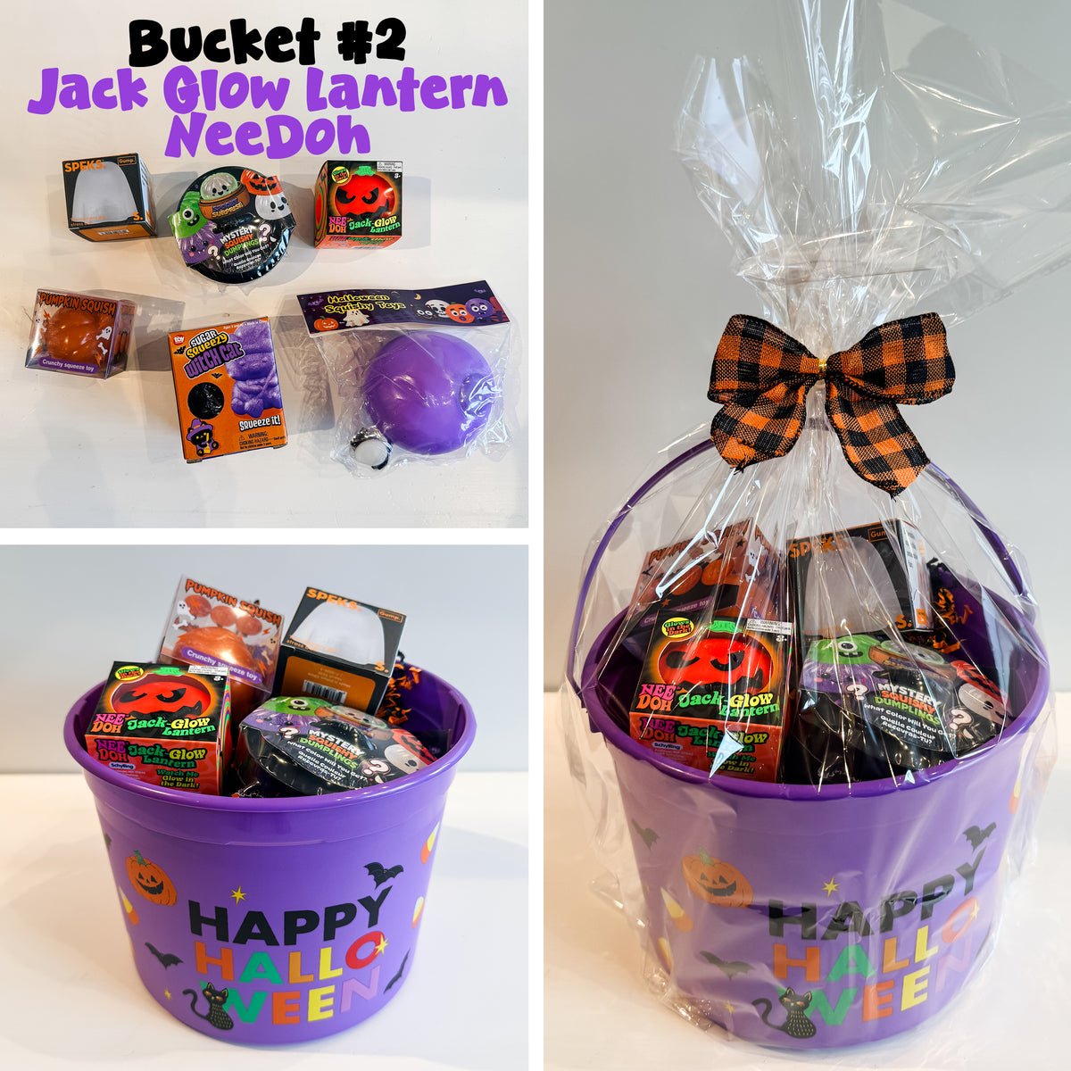 NeeDoh Halloween Boo Bucket Speks Ghosts Squish Surprise