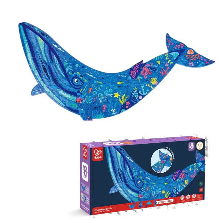 Hape Humpback Whale Shimmer Floor 200 Piece Puzzle