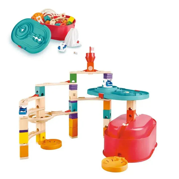 Hape Quadrilla Stack Track Bucket Set Wooden Marble Run