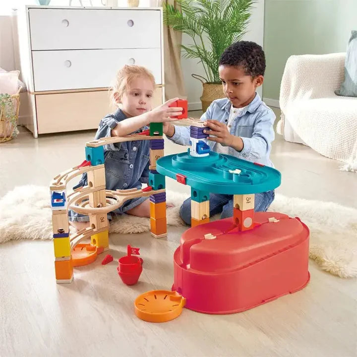 Hape Quadrilla Stack Track Bucket Set Wooden Marble Run