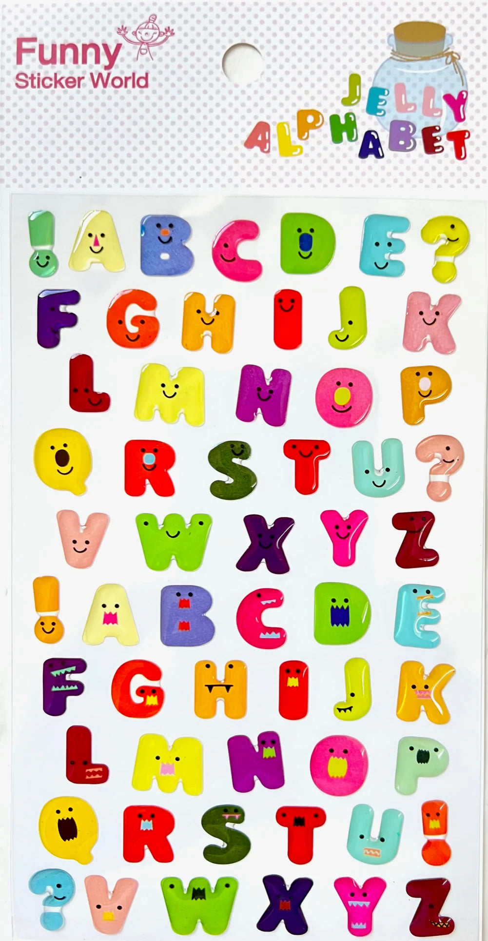 Jelly Alphabet Stickers