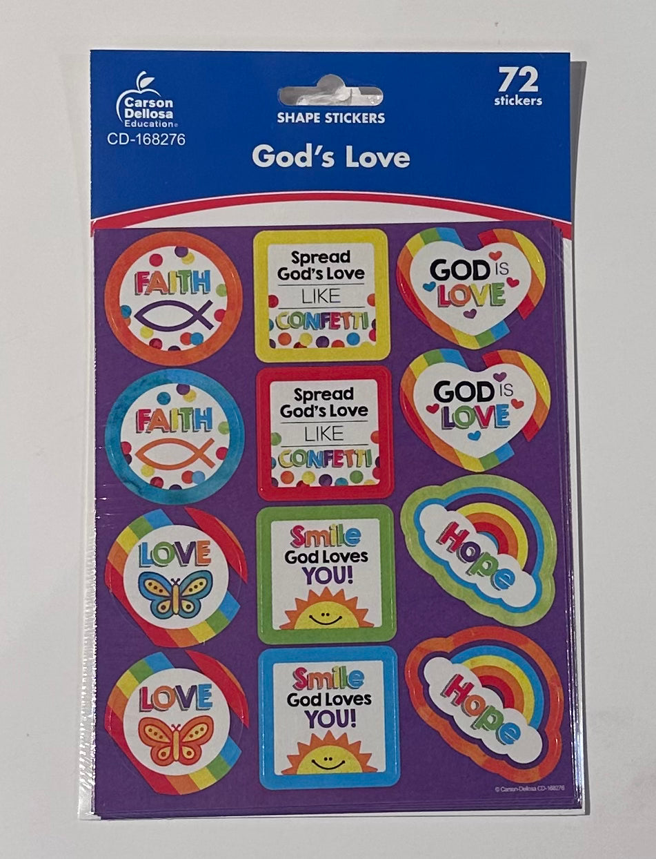 God's Love Shape Stickers