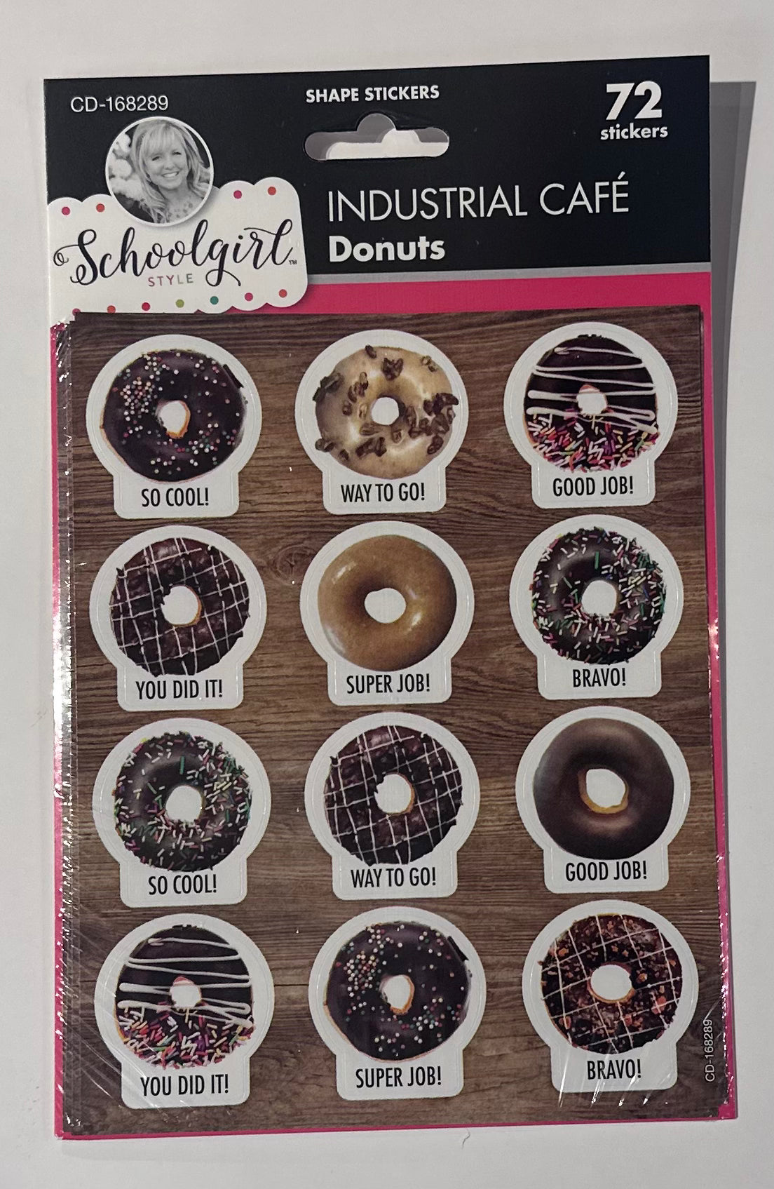 Industrial Cafe Donuts Shape Stickers