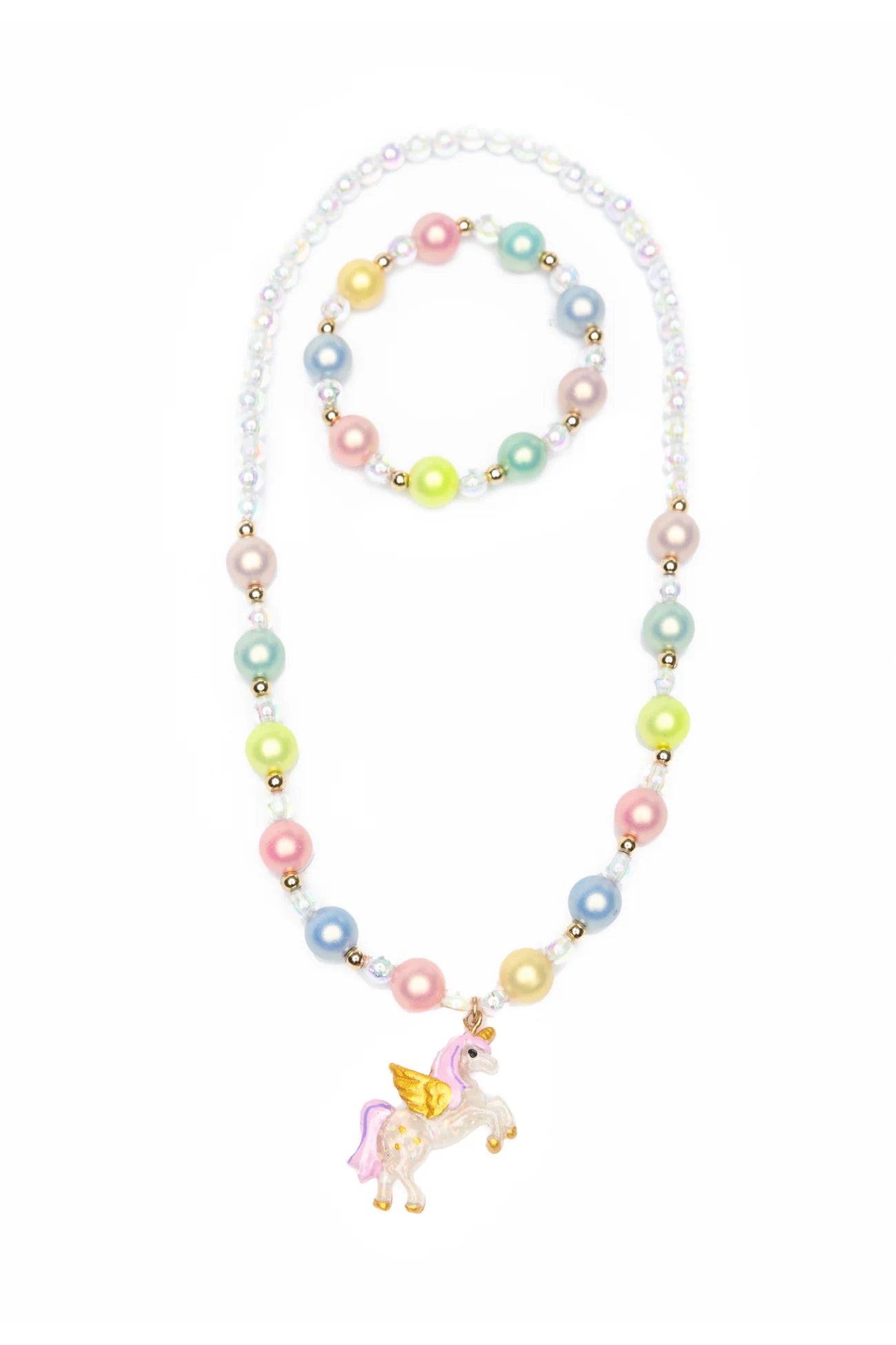 Happy-Go Unicorn Necklace & Bracelet Set