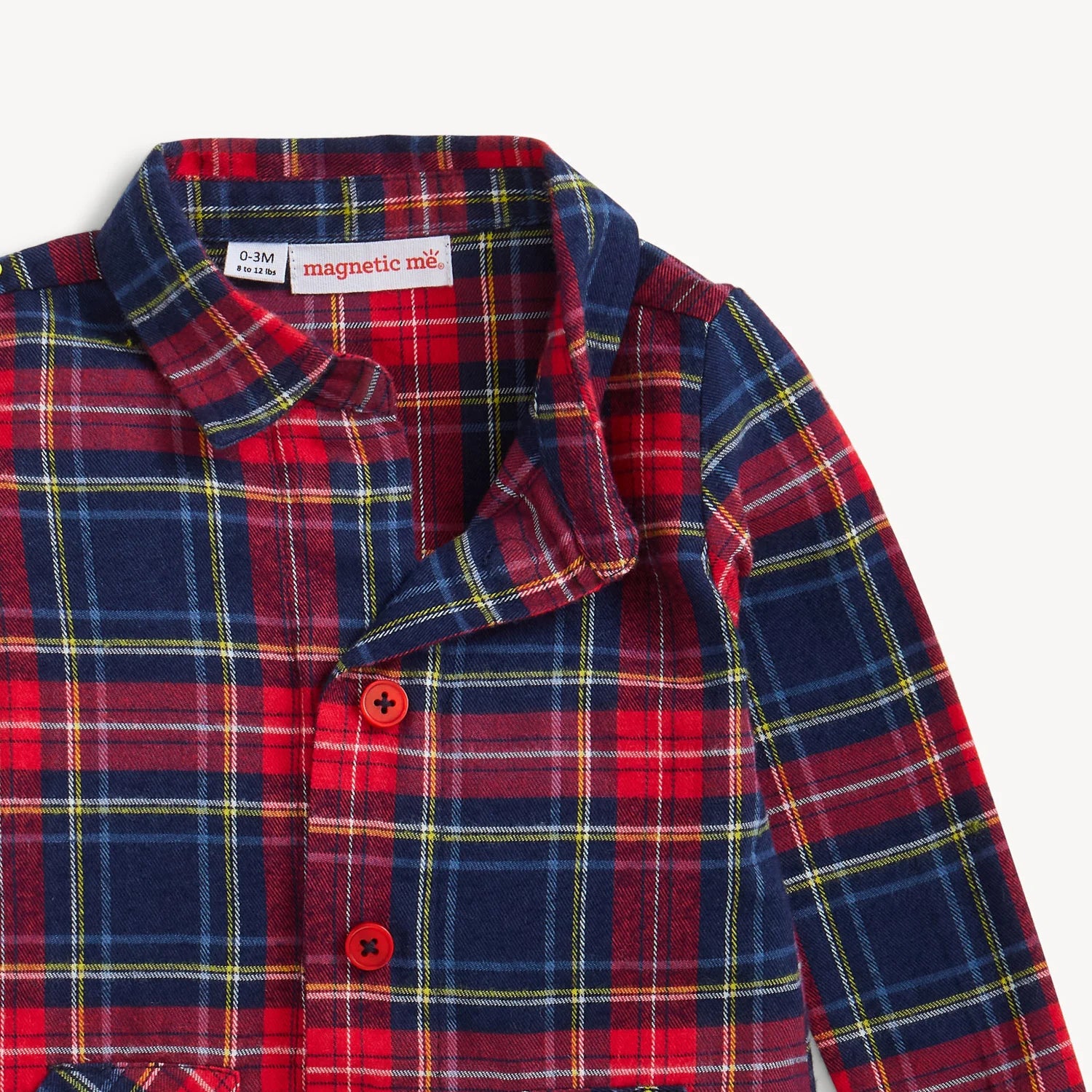 Magnetic Me Holiday Plaid Polo Romper