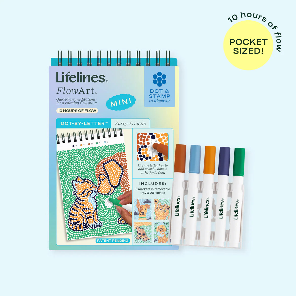 Lifelines FlowArt® Mini Single: Dot-By-Letter, Furry Friends
