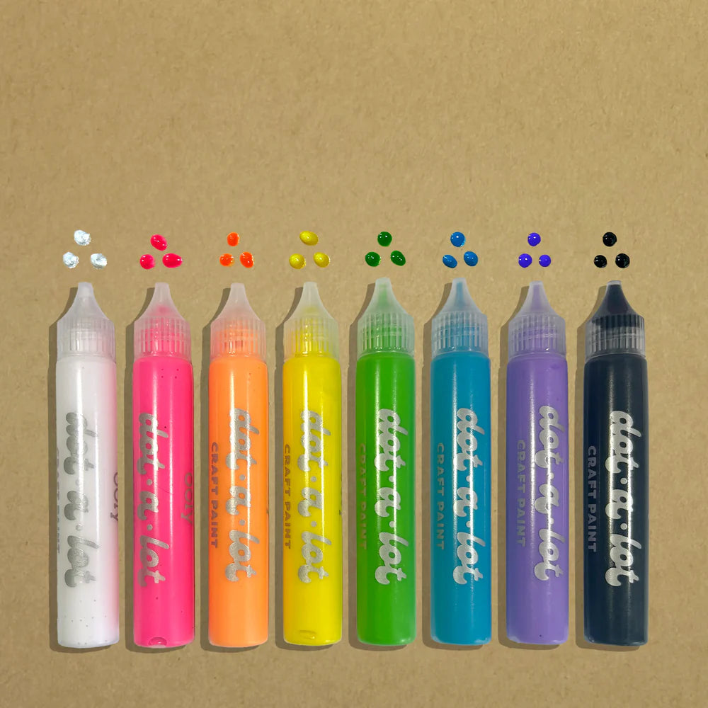 Ooly Dot-a-Lot 3D Dimensional Craft Paint - Brights