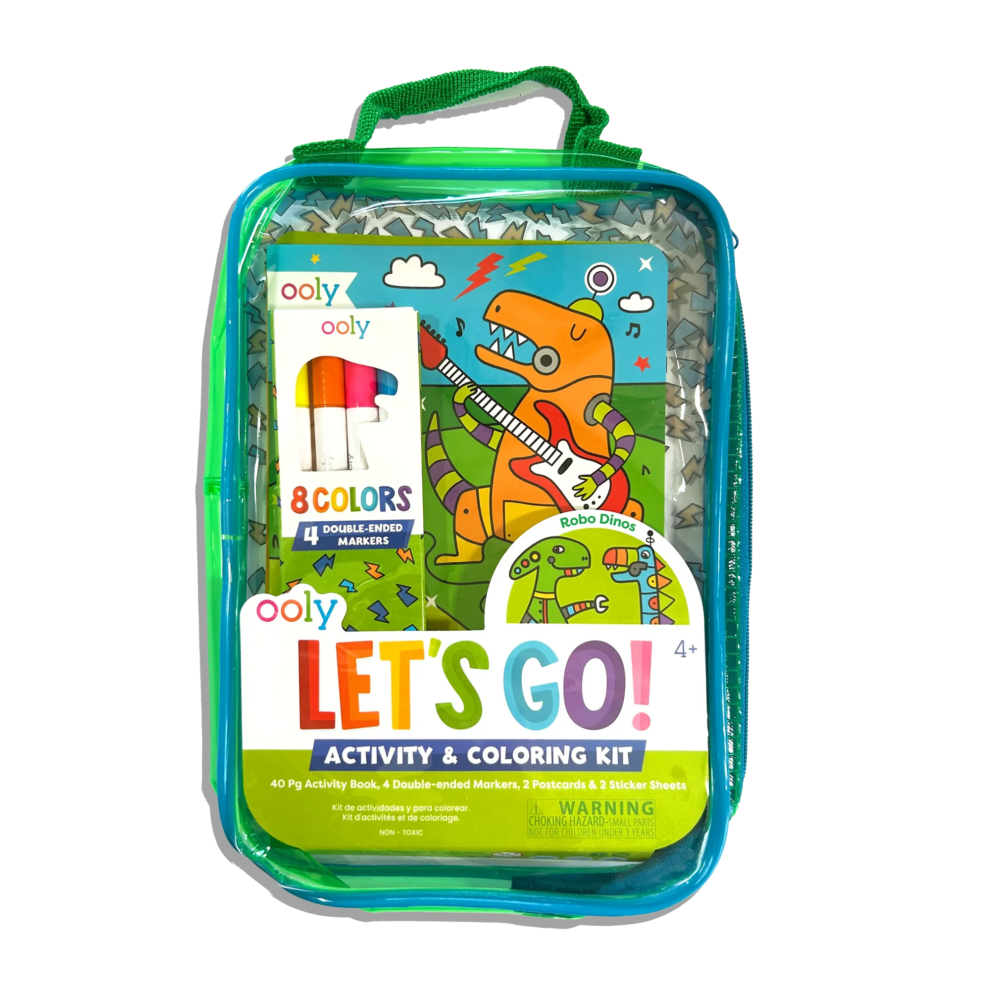 Ooly Let's Go! Activity & Coloring Kit - Robo Dinos