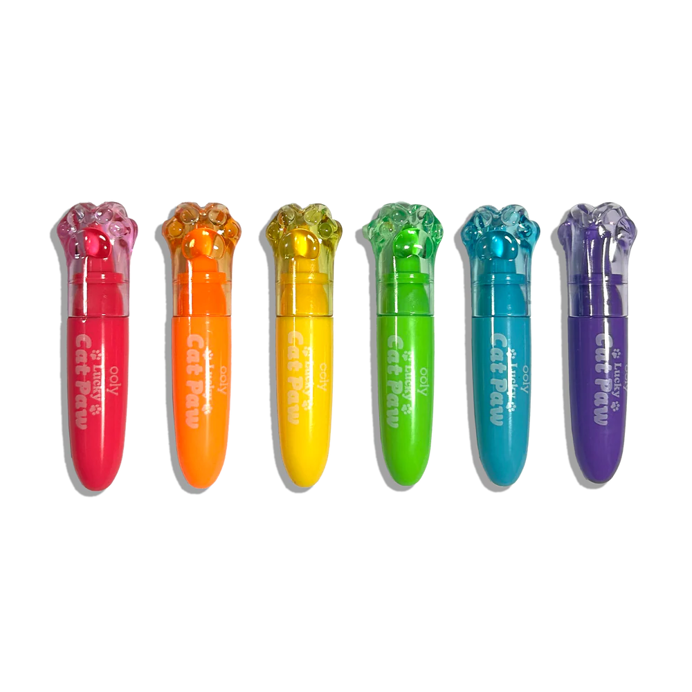 Ooly Lucky Cat Paw Scented Neon Highlighters - Set of 6