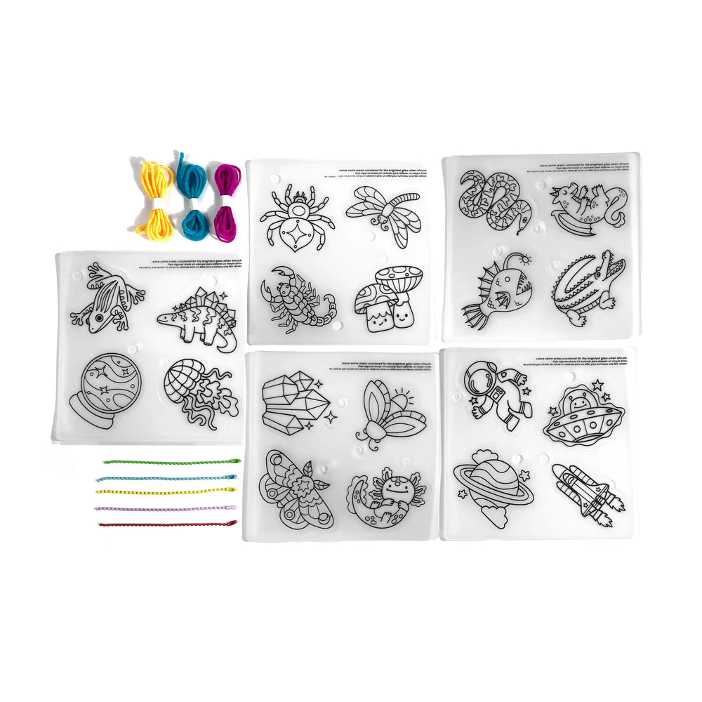 Ooly Shrink-Its! DIY Shrink Art Kit - Glow Buddies