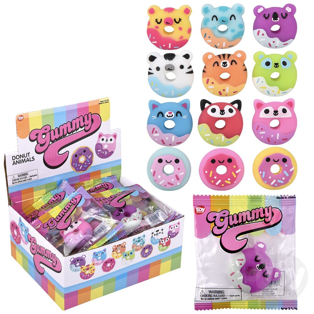 1.5" Gummy Donut Animals