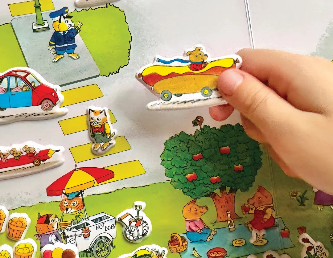 Richard Scarry's Busy World Puffy Sticker Activity Book