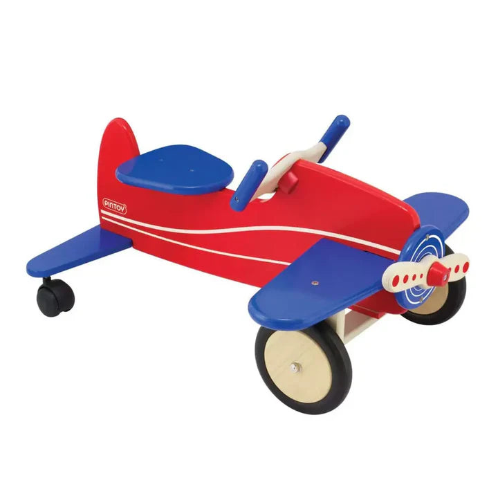 PINTOY Wooden Ride-On Airplane