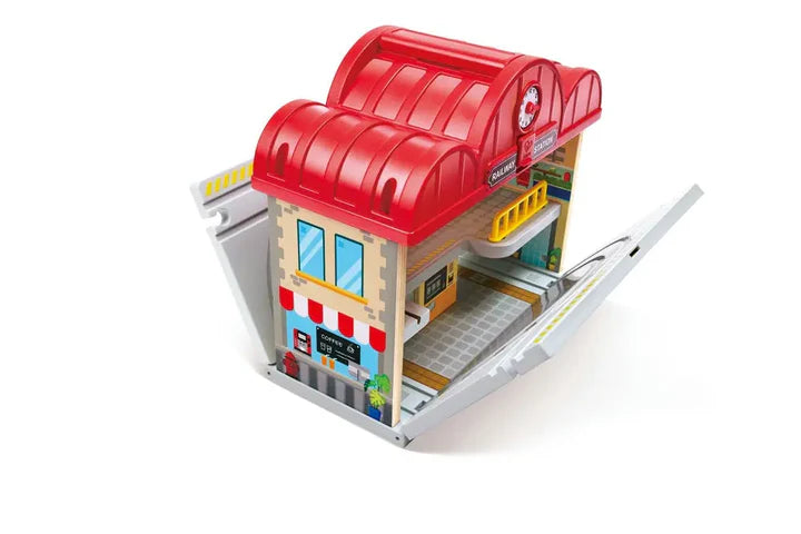 Hape Portable Train Station Set