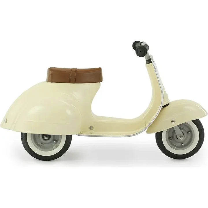 PRIMO Ride-On Toy Classic - Cream with Brown Seat
