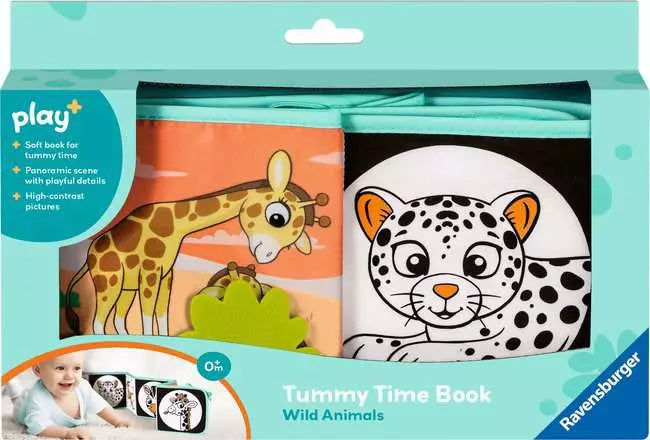 Wild Animals Tummy Time Book