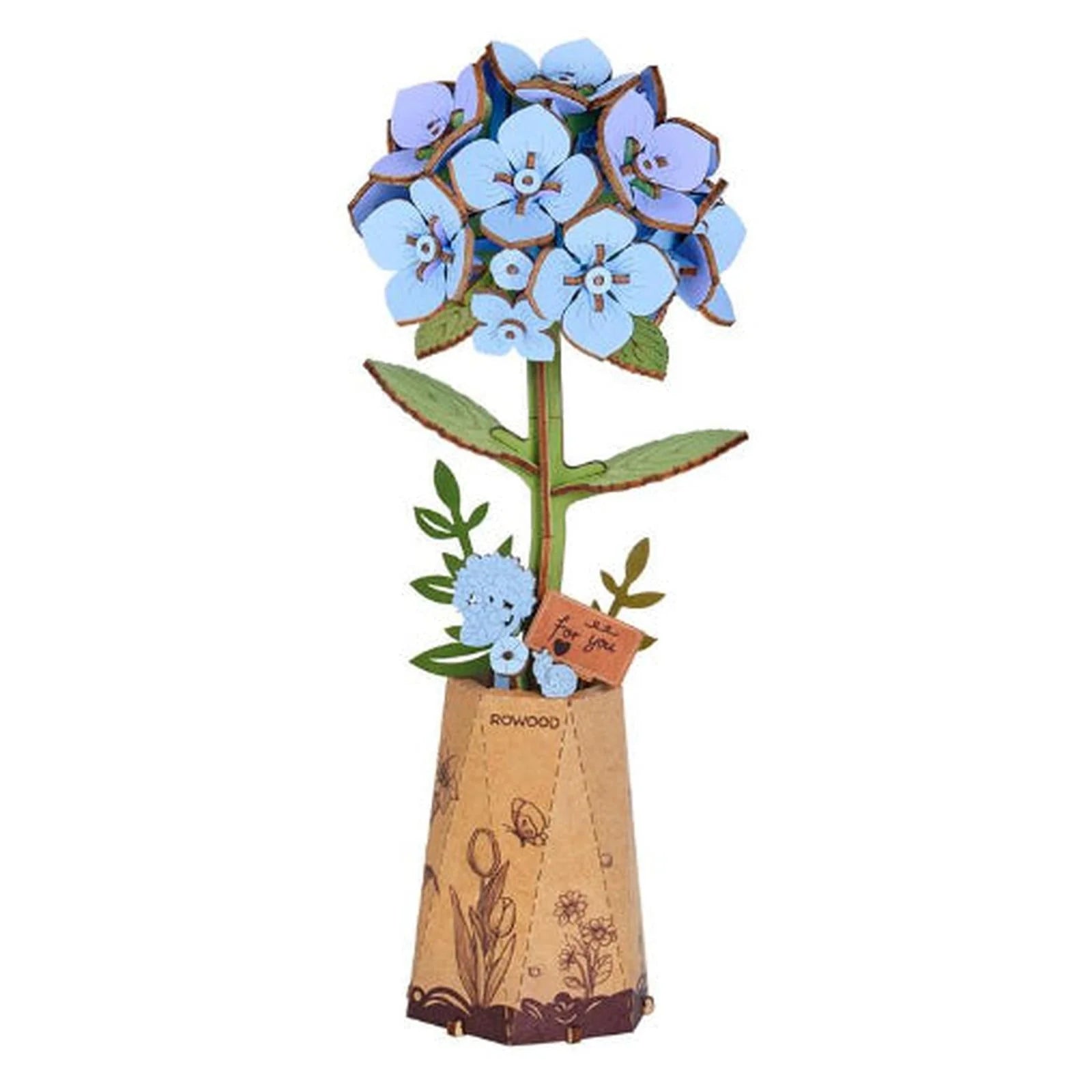 Wooden Bloom Craft Kit - Blue Hydrangea