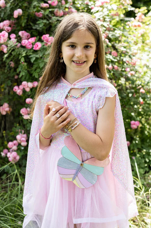 Pink Sequins Twirl Cape, Size 4-6