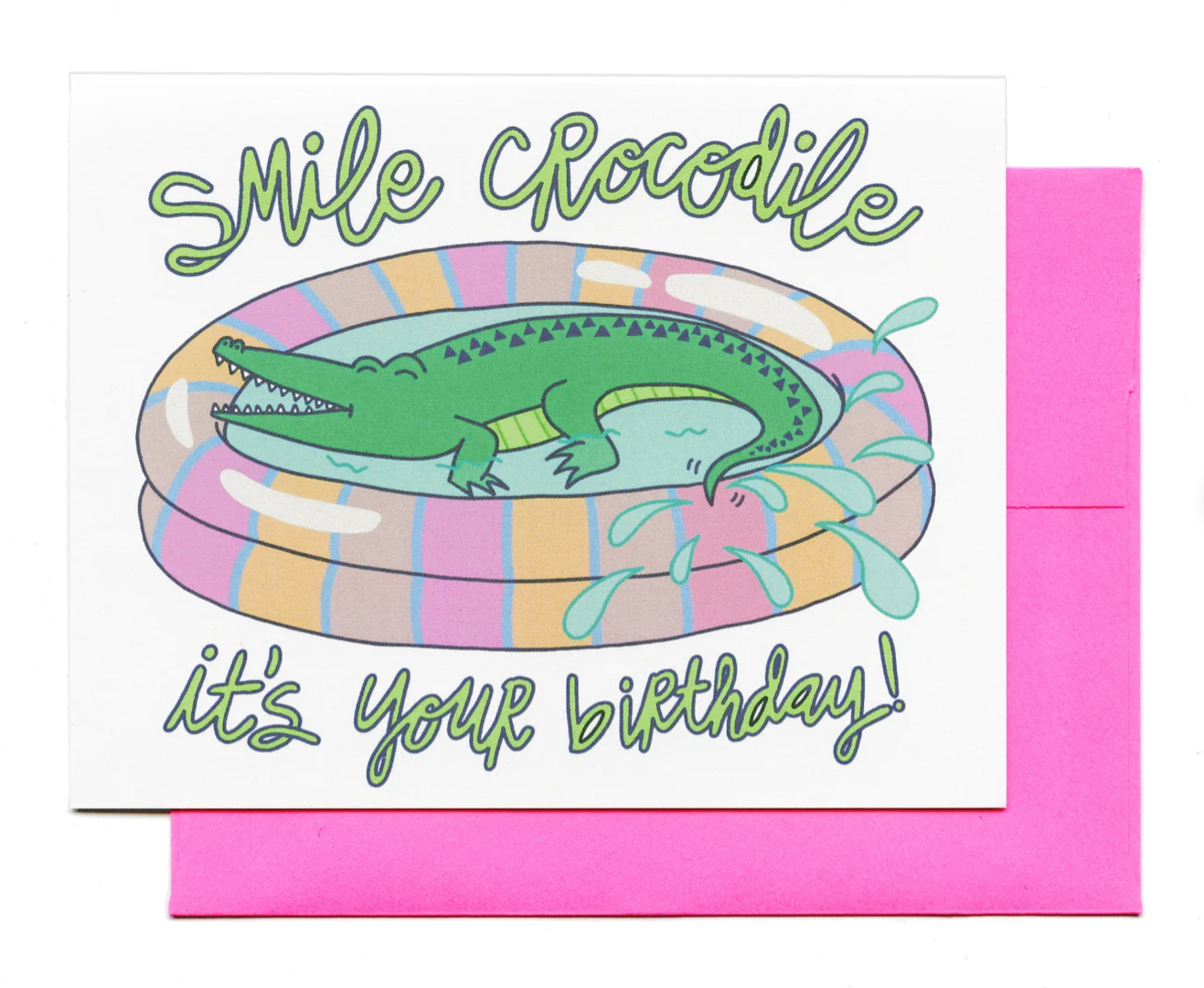 Smile Crocodile Birthday Card