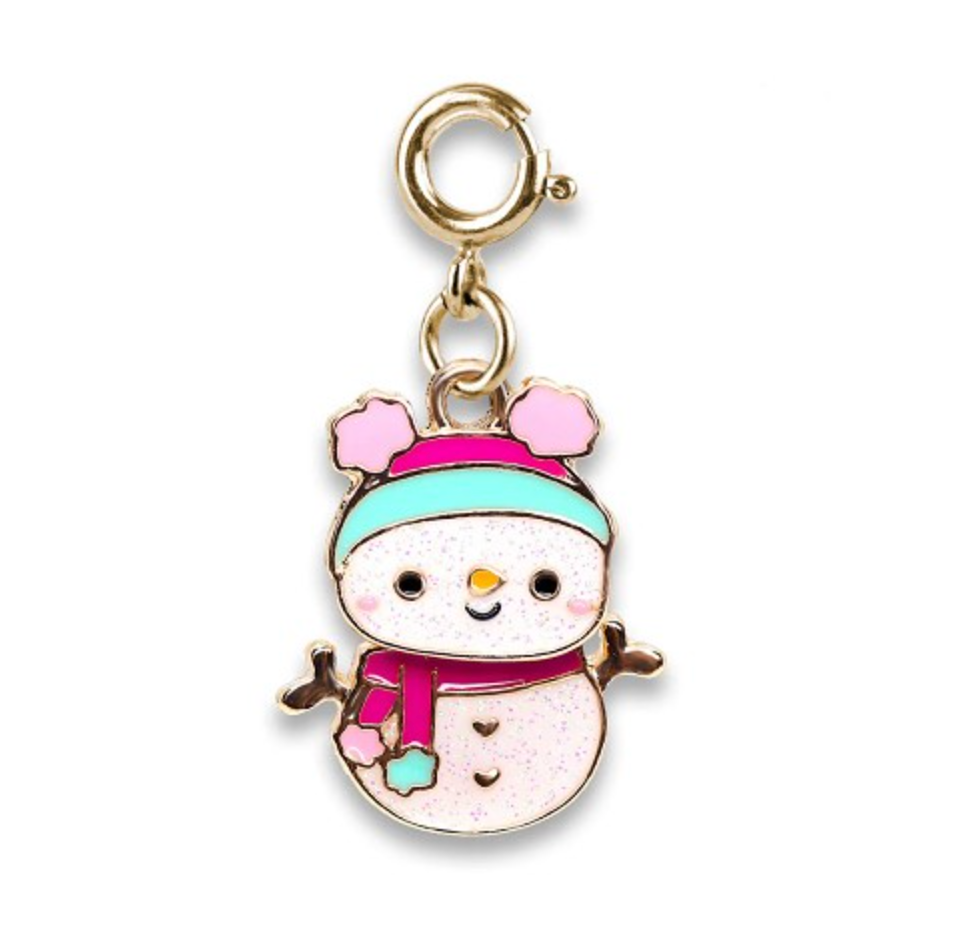 CHARM IT! Gold Swivel Snowman Charm